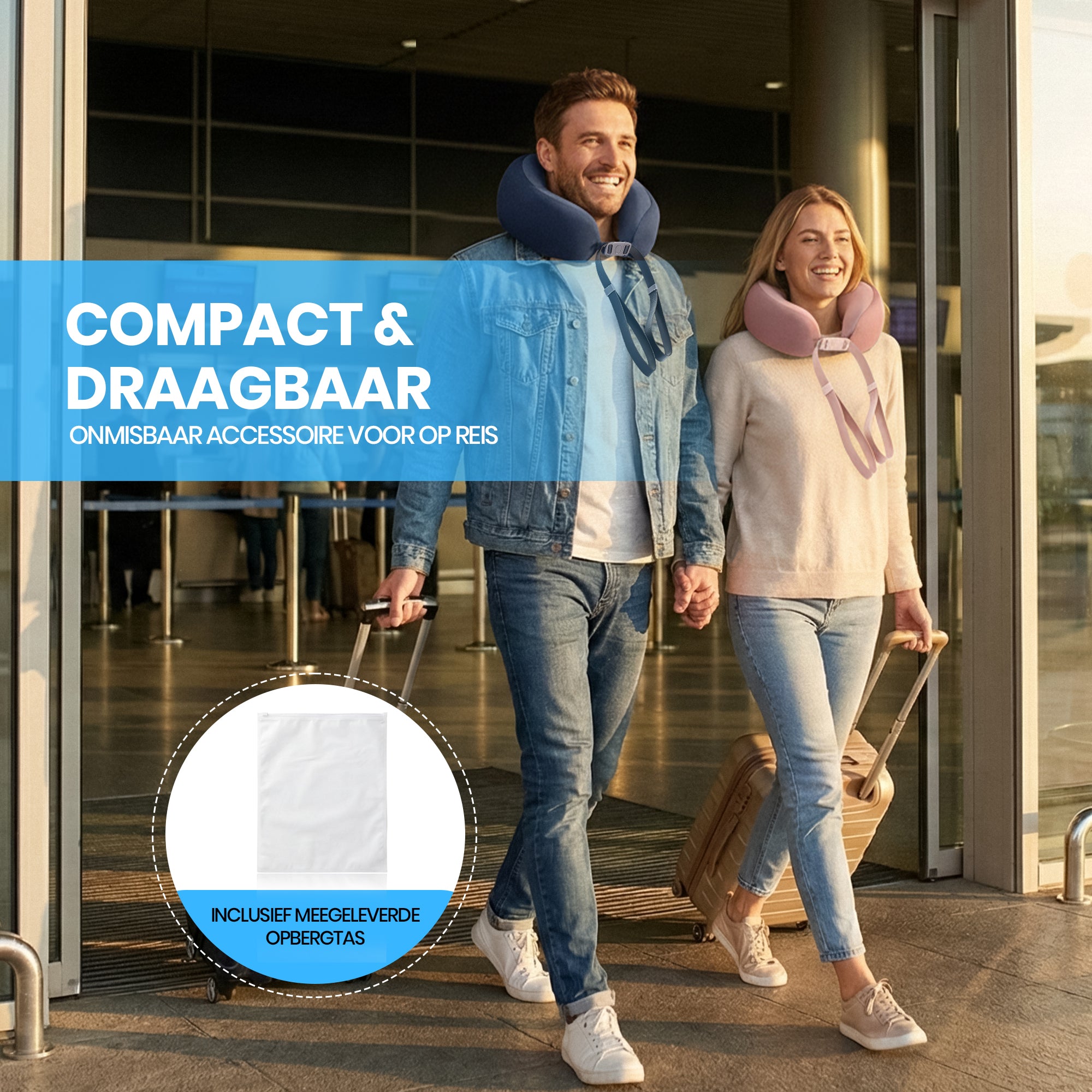 Nekmassage Apparaat Marine Blauw- Reiskussen - 2026