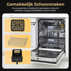 Home Vibes Airfryer – Gestapelde Lades - 11L - Mat Zwart