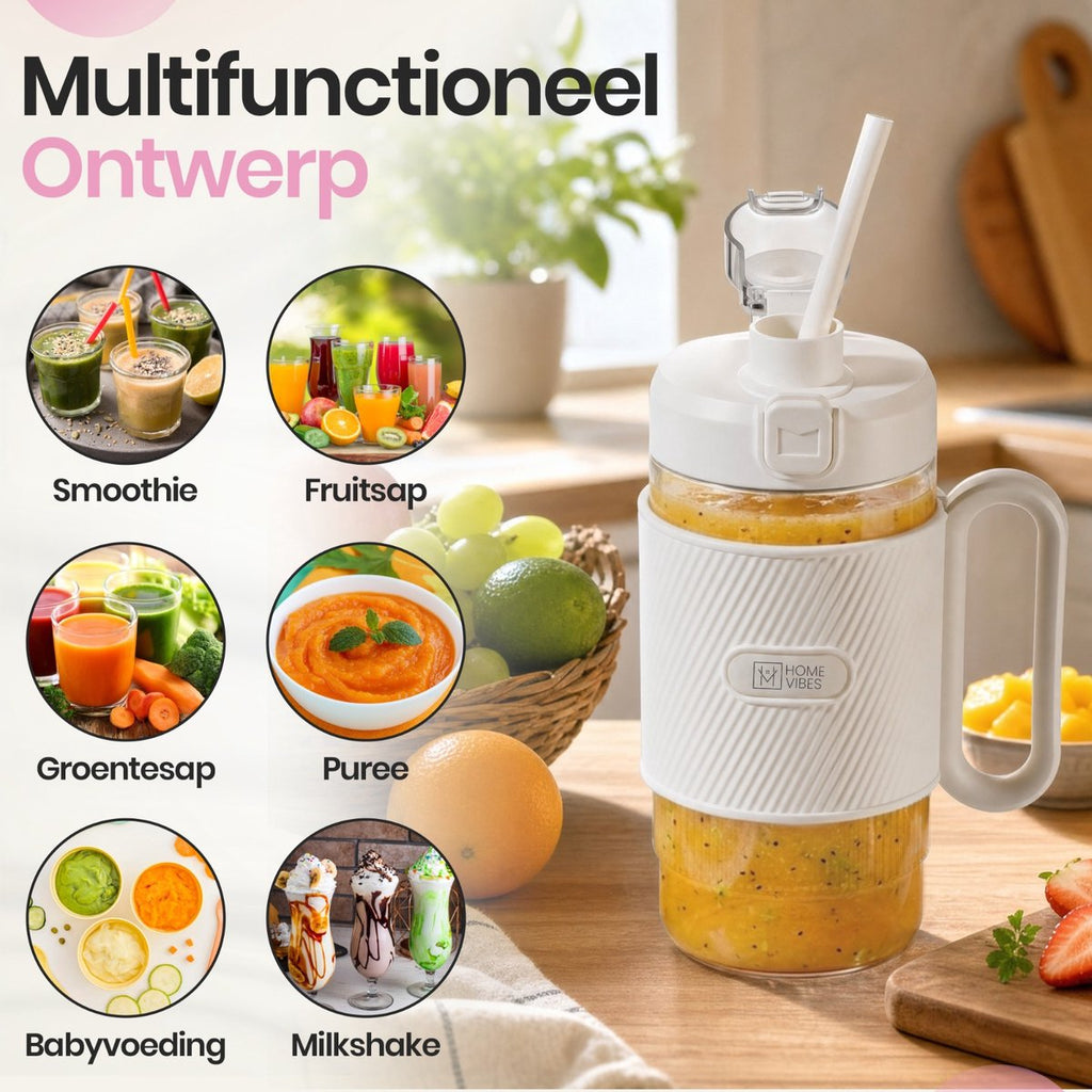 Mini Blender Smoothie - Ivoor Wit