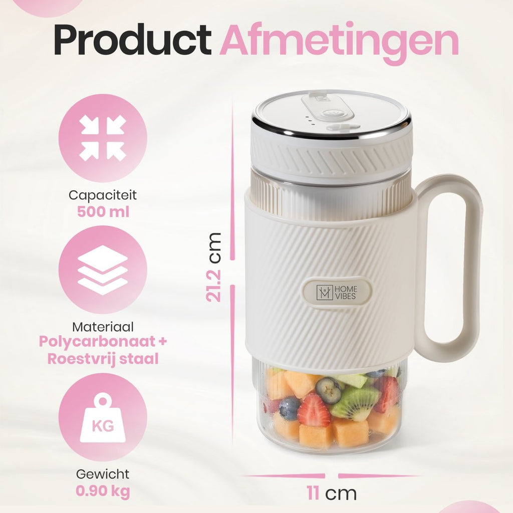Mini Blender Smoothie - Ivoor Wit