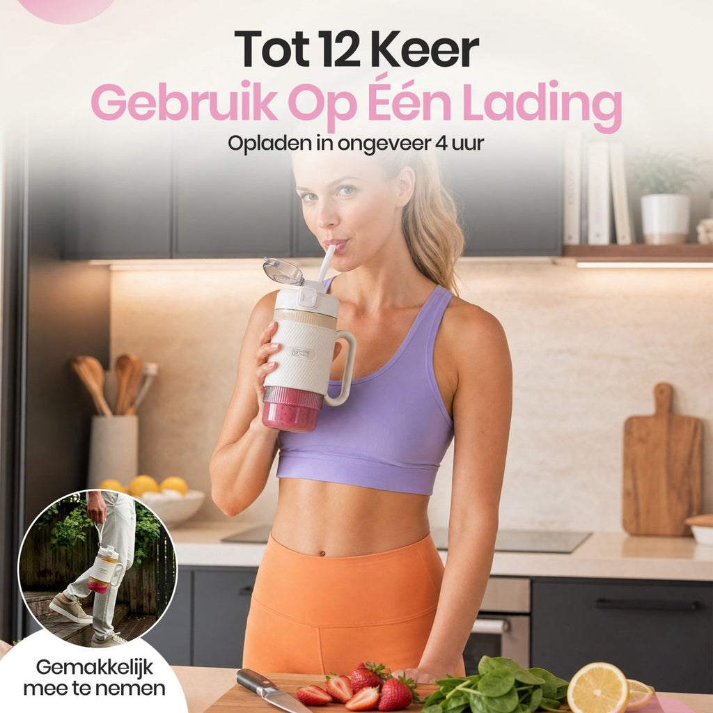 Mini Blender Smoothie - Ivoor Wit