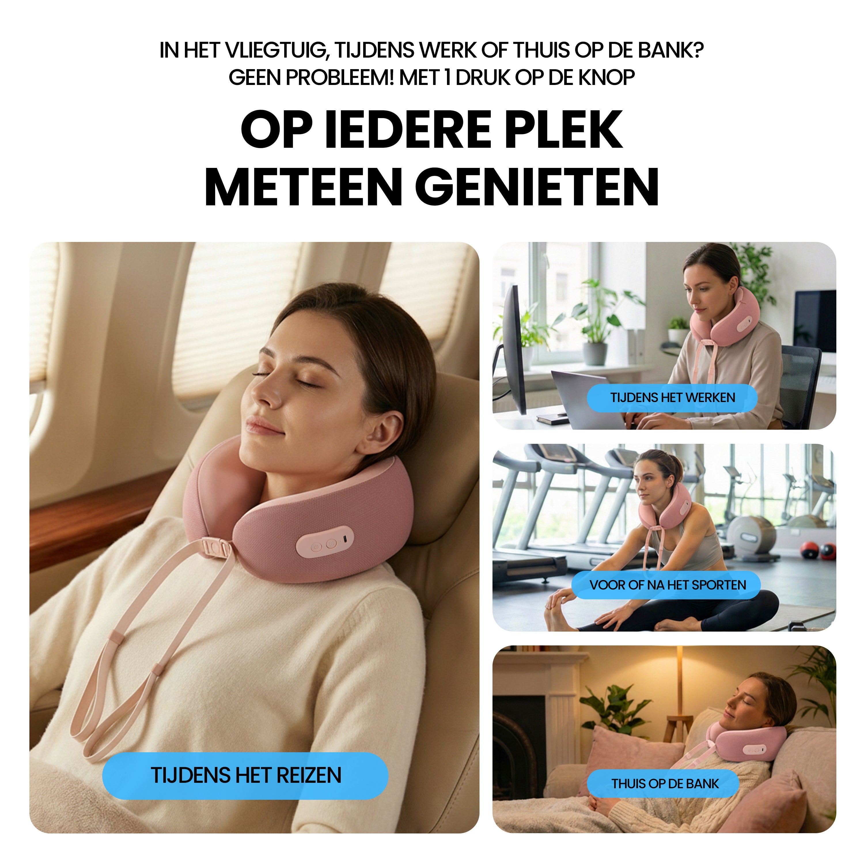 Nekmassage Apparaat - Roze - Draadloos - 2026