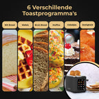 Home Vibes Broodrooster – Touch LED Display - Mat Zwart