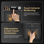 Home Vibes Airfryer – Gestapelde Lades - 11L - Mat Zwart