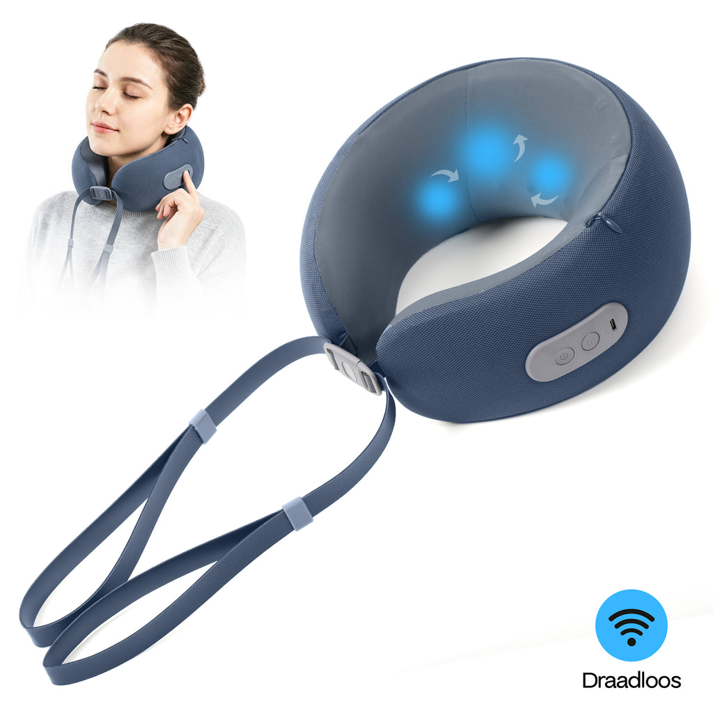 Nekmassage Apparaat Marine Blauw- Reiskussen - 2026