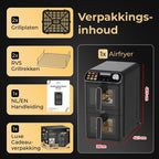 Home Vibes Airfryer – Gestapelde Lades - 11L - Mat Zwart