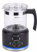 Home Vibes® Glazen Melkopschuimer - PFAS Vrij - Elektrische Melkschuimer - 4-in-1 Model - Milk Frother - 250/500ML - 600W - Met Schenktuit - Zwart