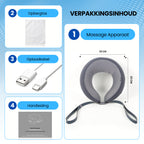 Nekmassage Apparaat - Reiskussen - Grijs - Draadloos -2026