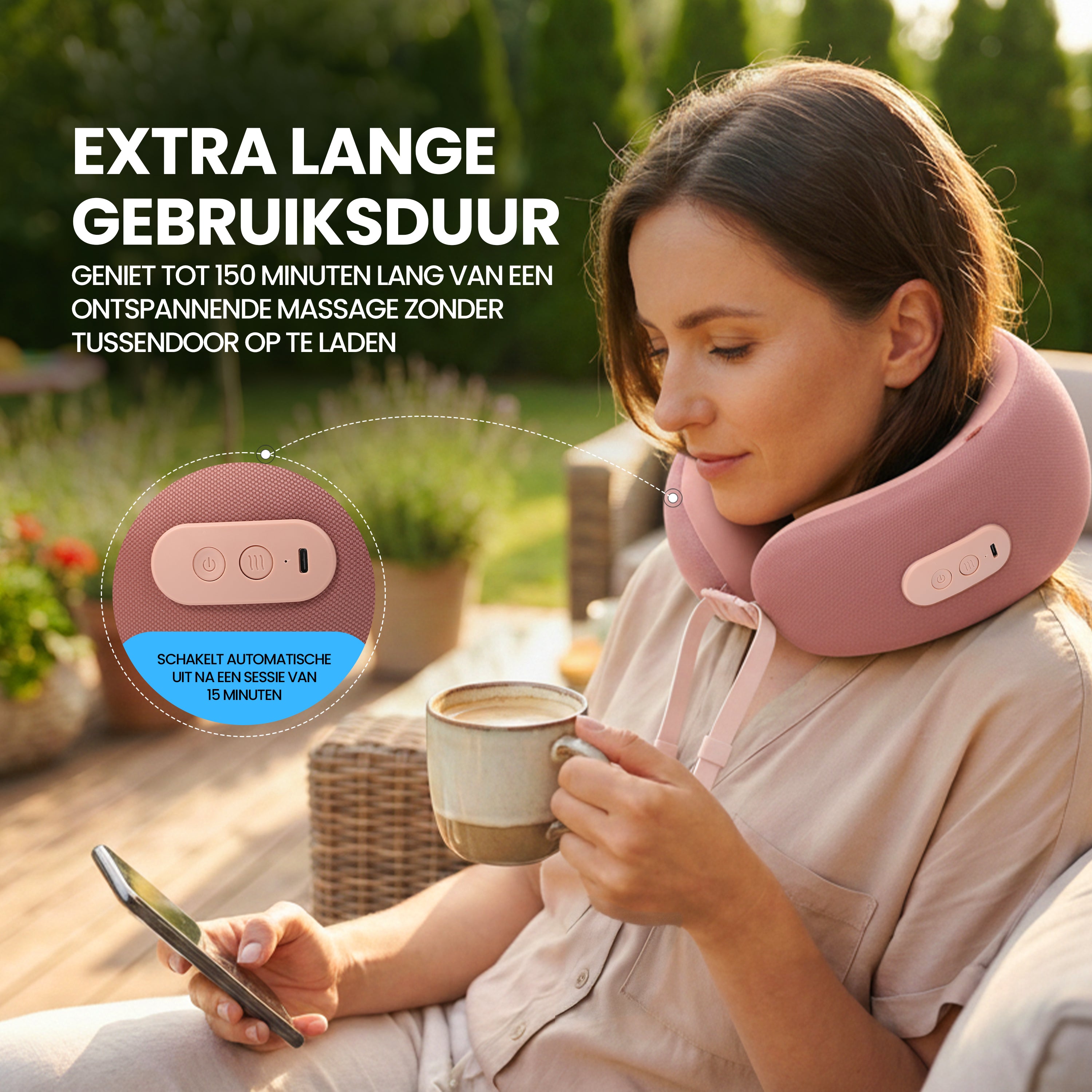 Nekmassage Apparaat - Roze - Draadloos - 2026