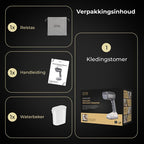 Home Vibes® Vacuüm Kledingstomer - Stoom en Zuigfunctie - Stoomapparaat Kleding - Handstomer – Kleding Stomer - 400ML Watertank – Steamer - Snel Opgewarmd - 1500W – Grijs