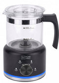 Home Vibes® Glazen Melkopschuimer - PFAS Vrij - Elektrische Melkschuimer - 4-in-1 Model - Milk Frother - 250/500ML - 600W - Met Schenktuit - Zwart