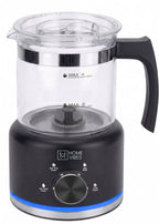Home Vibes® Glazen Melkopschuimer - PFAS Vrij - Elektrische Melkschuimer - 4-in-1 Model - Milk Frother - 250/500ML - 600W - Met Schenktuit - Zwart