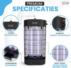 Home Vibes® Muggenlamp – 2500V - Elektrische Insectenlamp 50m² – Speciaal voor Binnen – Met Opvangbak – Moderne Vliegenlamp – Vliegenvanger - Ophangbaar - 9W – Aan/Uit Knop - Zwart