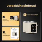 Home Vibes Broodrooster – Touch LED Display - Beige