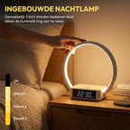 Home Vibes® Wake Up Light – Digitale Wekker – Lichtwekker – Digitale Klok met Nachtlamp – Dimbaar LCD Display - Draadloze Oplader
