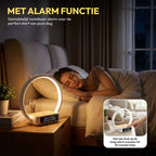 Home Vibes® Wake Up Light – Digitale Wekker – Lichtwekker – Digitale Klok met Nachtlamp – Dimbaar LCD Display - Draadloze Oplader