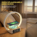 Home Vibes® Wake Up Light – Digitale Wekker – Lichtwekker – Digitale Klok met Nachtlamp – Dimbaar LCD Display - Draadloze Oplader